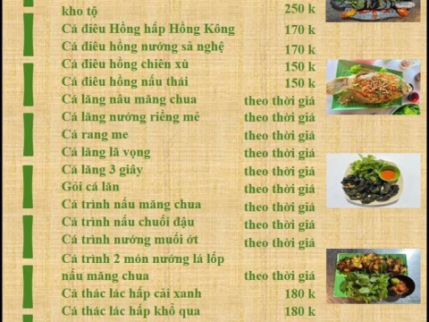 Menu Sân Vườn Chồi Ông Một 